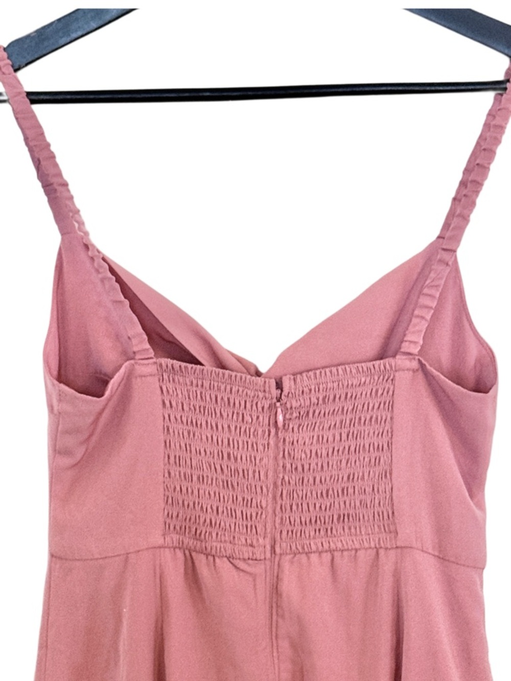 Abercrombie & Fitch Mauve Midi Pink Dress Slit Lined Stretch Back Romantic Small - Picture 8 of 15